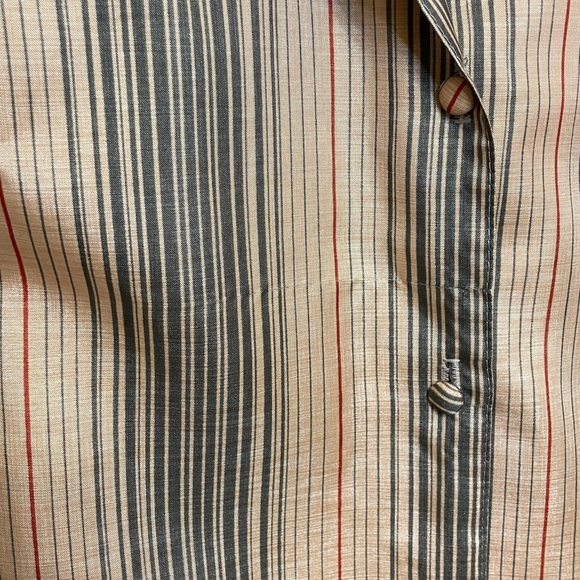 Vintage JONATHAN MARTIN Silk Striped Button-Down Shirt - Picture 12 of 12